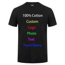 Load image into Gallery viewer, Diy Custom Logo Your Own Design Printed T Shirt Customized Text Photo Uniform Company Team Printing Apparel Advertising T-shirt
