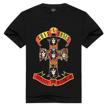 Load image into Gallery viewer, Men/Women t shirt Fashion guns n roses Tshirts Summer Tops Tees GnR Rock T-shirt Men loose t-shirts Plus Size
