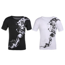 Load image into Gallery viewer, Men Male Summer T Shirt Fashion Print Slim Fit Men Top T-Shirts Short Sleeve O-Neck Floral Tee Shirt Homme Plus Size Man Clothes
